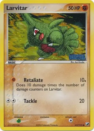 Larvitar Reverse Holo 61
