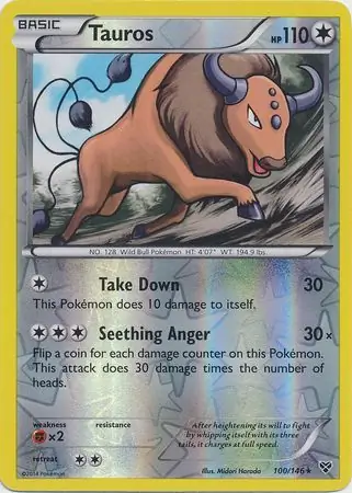Tauros Reverse Holo 100 Normal