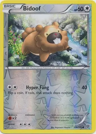 Bidoof Reverse Holo 106 Normal