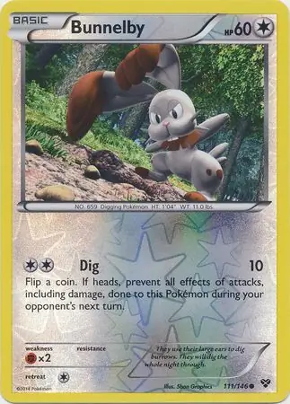 Bunnelby Reverse Holo 111 Normal