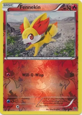 Fennekin Reverse Holo 24 Normal