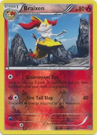 Braixen Reverse Holo 25 Normal