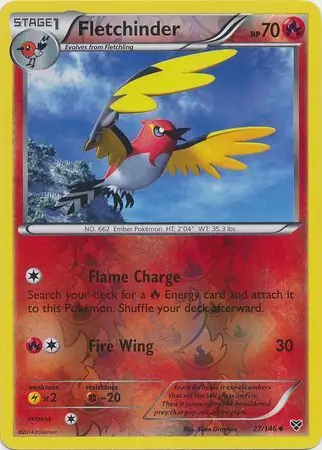 Fletchinder Reverse Holo 27 Normal