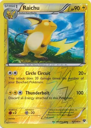 Raichu Reverse Holo 43 Normal