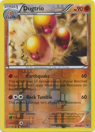 Dugtrio Reverse Holo 59 Normal