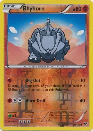 Rhyhorn Reverse Holo 60