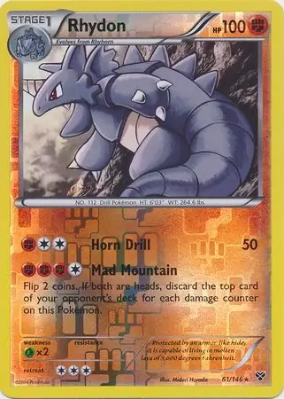 Rhydon Reverse Holo 61 Normal