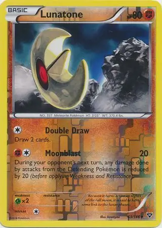 Lunatone Reverse Holo 63 Normal