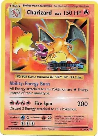Charizard Evolutions Prerelease 11 Normal