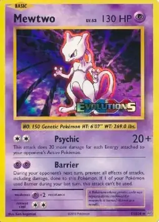 Mewtwo Evolutions Prerelease 51 Normal