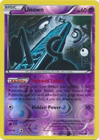 Unown Reverse Holo 30