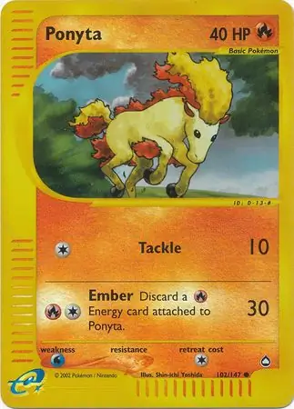 Ponyta Reverse Holo 102 Normal