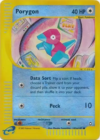 Porygon Reverse Holo 103a Normal