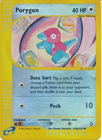Porygon Reverse Holo 103b Normal