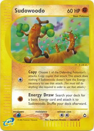 Sudowoodo Reverse Holo 36 Normal
