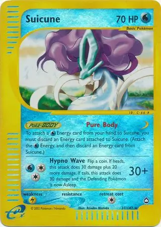 Suicune Reverse Holo 37 Normal