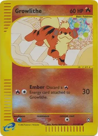 Growlithe Reverse Holo 51 Normal