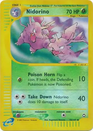 Nidorino Reverse Holo 55 Normal
