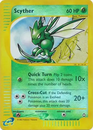 Scyther Reverse Holo 57 Normal
