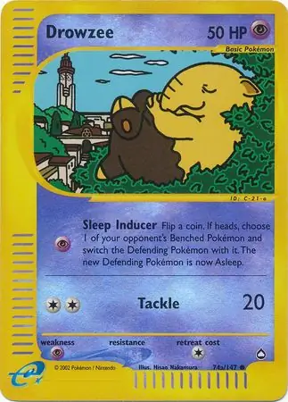 Drowzee Reverse Holo 74a Normal