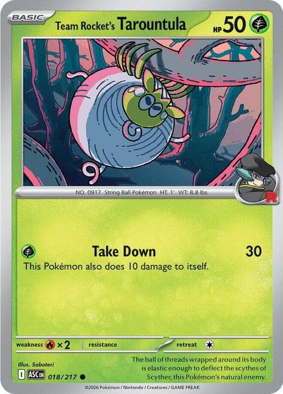 Team Rocket's Tarountula 018 Normal