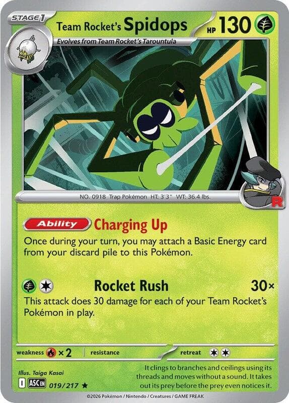 Team Rocket's Spidops 019 Normal