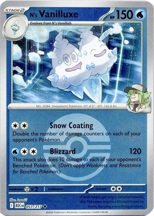 N's Vanilluxe Poke Ball 051 Normal