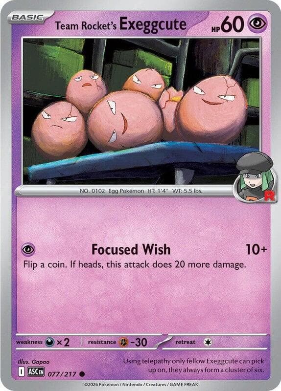 Team Rocket's Exeggcute 077 Normal
