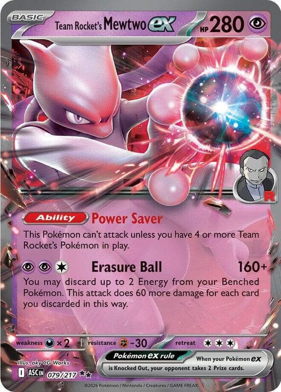 Team Rocket's Mewtwo ex 079 Normal