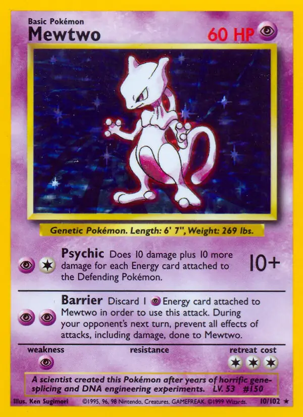 Mewtwo Holo 10 Normal