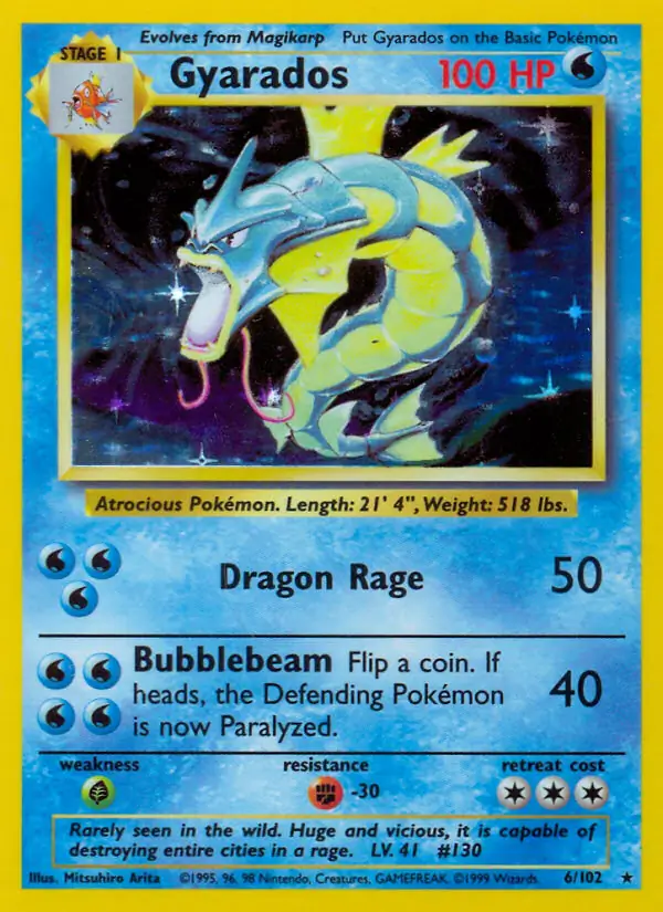 Gyarados Holo 6 Normal