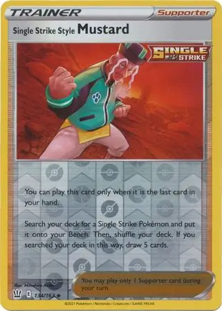 Single Strike Style Mustard Reverse Holo 134