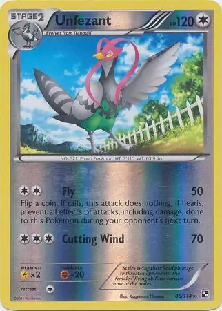 Unfezant Reverse Holo 86