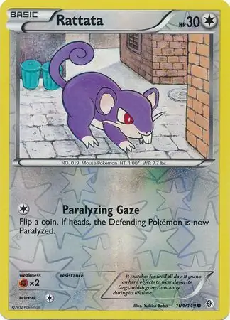 Rattata Reverse Holo 104 Normal