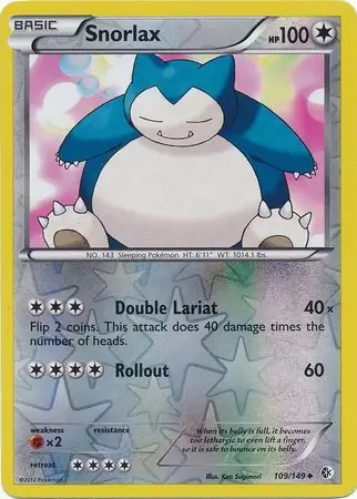 Snorlax Reverse Holo 109 Normal
