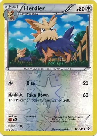 Herdier Reverse Holo 121 Normal