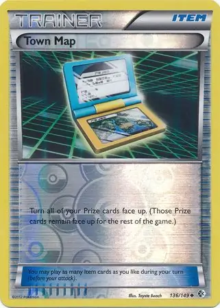 Town Map Reverse Holo 136 Normal