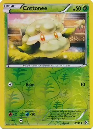 Cottonee Reverse Holo 14 Normal