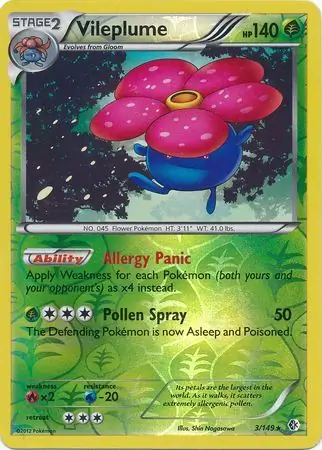 Vileplume Reverse Holo 3 Normal