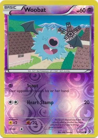 Woobat Reverse Holo 70 Normal