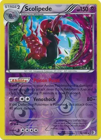 Scolipede Reverse Holo 74 Normal