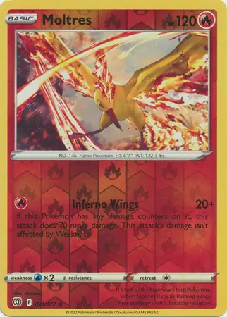 Moltres Reverse Holo 021 Normal