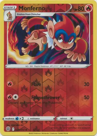 Monferno Reverse Holo 025