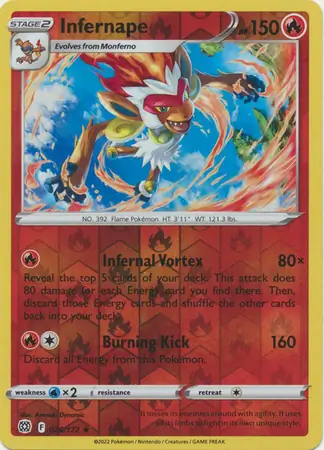 Infernape Reverse Holo 026 Normal
