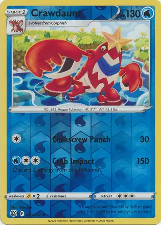 Crawdaunt Reverse Holo 033 Normal