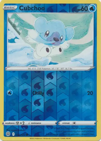 Cubchoo Reverse Holo 042 Normal