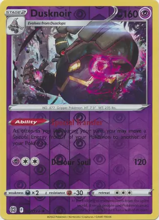 Dusknoir Reverse Holo 062 Normal