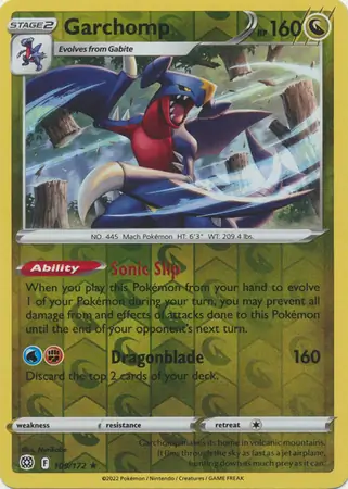 Garchomp Reverse Holo 109 Normal