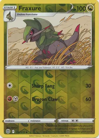 Fraxure Reverse Holo 111 Normal