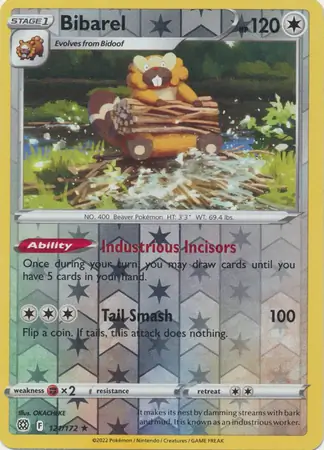 Bibarel Reverse Holo 121 Normal